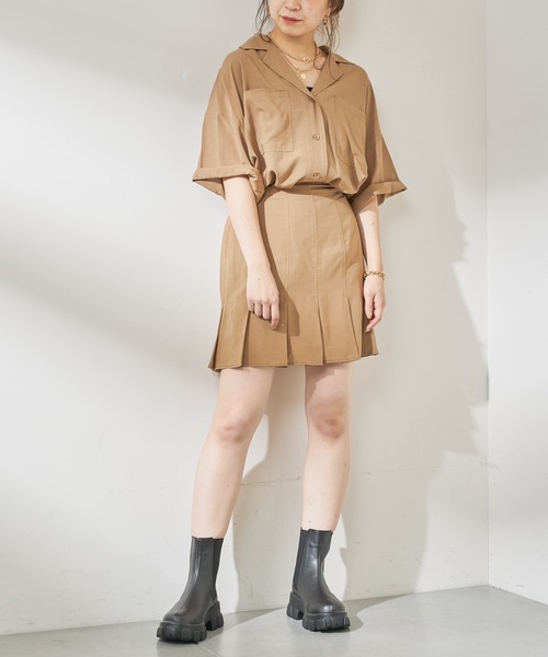 Chico(チコ)の「5分袖開襟シャツジャケット(シャツ/ブラウス・レディース・アイボリー/ブラック/ブラウン・FREE)」の21枚目の写真