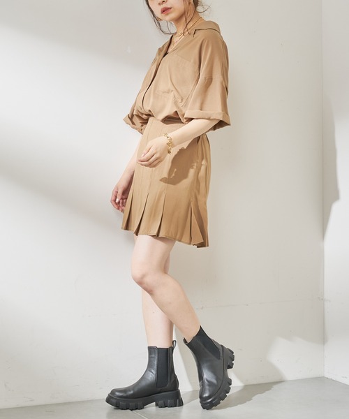 Chico(チコ)の「5分袖開襟シャツジャケット(シャツ/ブラウス・レディース・アイボリー/ブラック/ブラウン・FREE)」の22枚目の写真