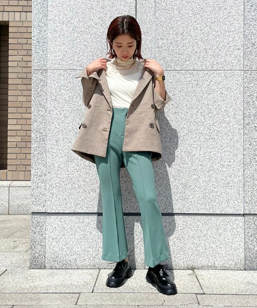 FREE'S MART（フリーズマート）の「【Sシリーズ対応】◆チェックダブルジャケット（テーラードジャケット・レディース・ブラウン系その他/ベージュ系その他・SMALL/MEDIUM）」の6枚目の写真