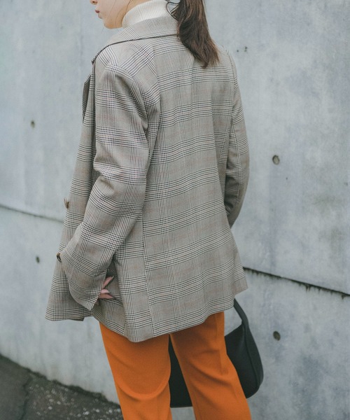 FREE'S MART（フリーズマート）の「【Sシリーズ対応】◆チェックダブルジャケット（テーラードジャケット・レディース・ブラウン系その他/ベージュ系その他・SMALL/MEDIUM）」の10枚目の写真