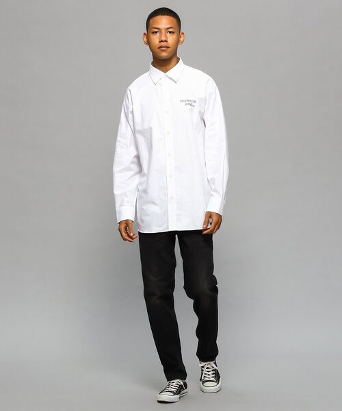 Calvin Klein Jeans（カルヴァンクラインジーンズ）の「MODULAR BLOCKING グラフィック シャツ（シャツ/ブラウス・メンズ・ホワイト/ブラック・S/M/L/XL）」の19枚目の写真