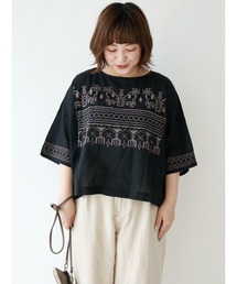 Samansa Mos2 | ボイル刺繍ブラウス(シャツ/ブラウス)