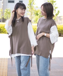PairPair | サイドリボンニットベスト(ユニセックス）(ベスト)