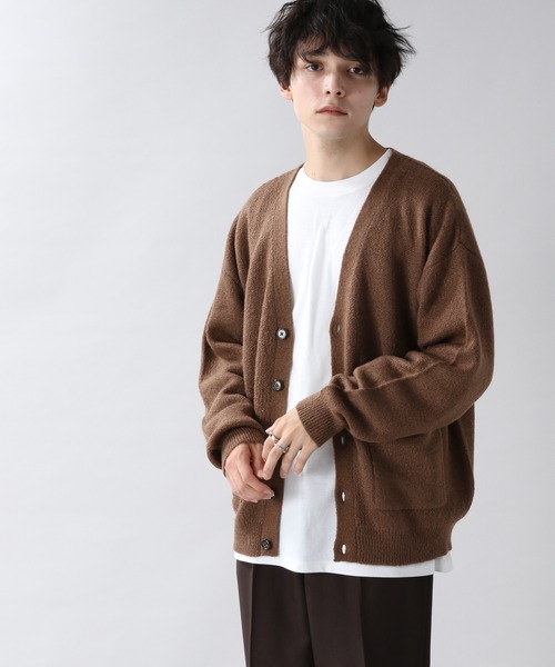 RAGEBLUE(レイジブルー)の「モヘヤニットカーディガン/214806(カーディガン/ボレロ・メンズ・ブラウン/ダークグレー・MEDIUM/LARGE)」の7枚目の写真