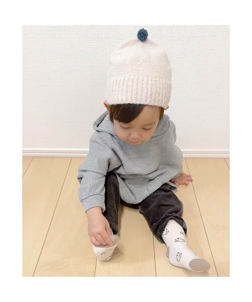 BREEZE（ブリーズ）の「WEB限定 ゆるかぶりパーカー（パーカー・キッズ・グレー/ミント/ブラウン・80/110/70/130/100/120/90）」の9枚目の写真