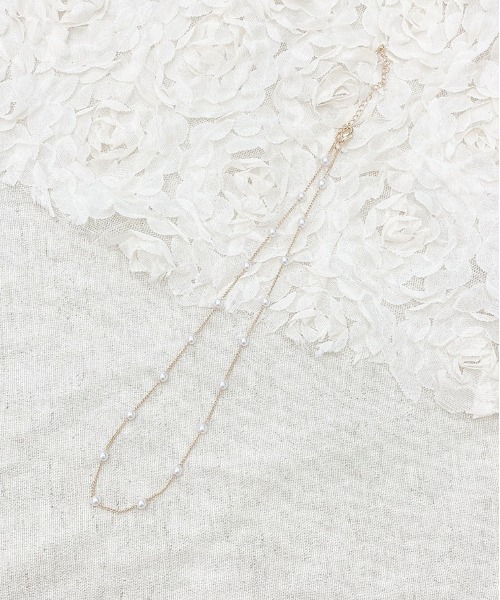 apres jour(アプレジュール)の「【apres jour×ARIAZ】パールステーションネックレス(ネックレス・レディース・シルバー/ゴールド・FREE)」の3枚目の写真