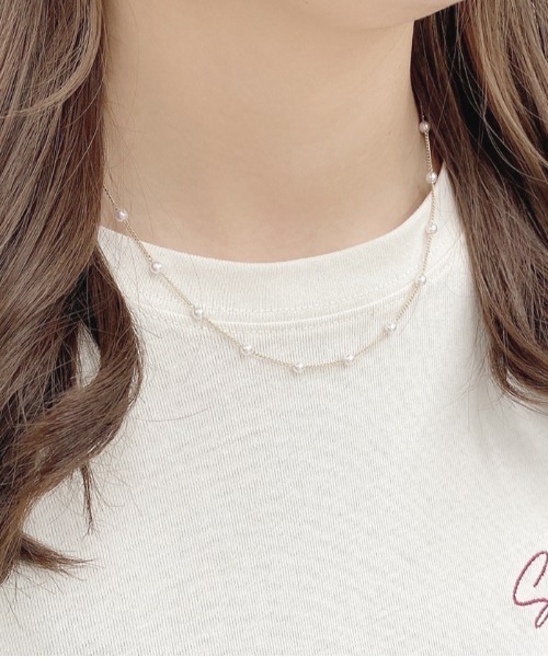 apres jour(アプレジュール)の「【apres jour×ARIAZ】パールステーションネックレス(ネックレス・レディース・シルバー/ゴールド・FREE)」の7枚目の写真