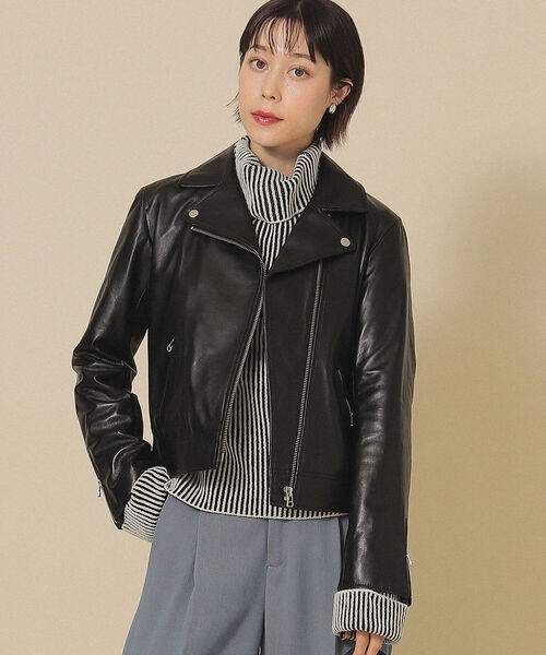 【4万】Ray BEAMS ライダース　ラム　レザージャケット Ray BEAMS（レイビームス）の「Ray BEAMS / ラムレザー ダブル