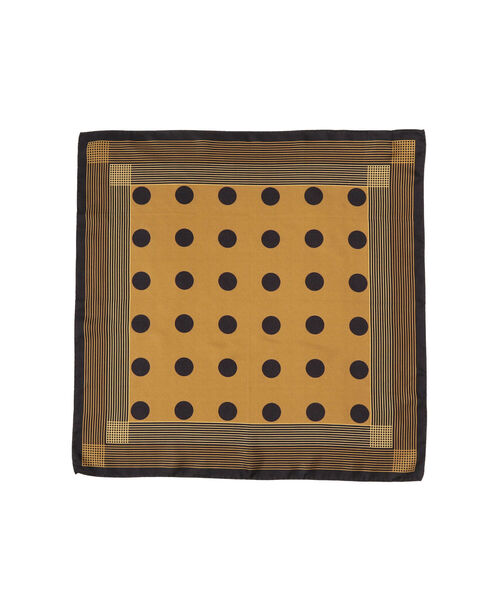 GIERRE(ジエレ)の「GIERRE / ドット プリント ネッカチーフ(マフラー・メンズ・ブラック/ゴールド・ONE SIZE)」の1枚目の写真