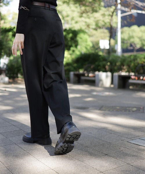 SESTO(セスト)の「ボリュームトラックソール厚底ストレッチショートブーツ(ブーツ・レディース・アイボリー/ブラック・LL/L/3L/M/S)」の13枚目の写真