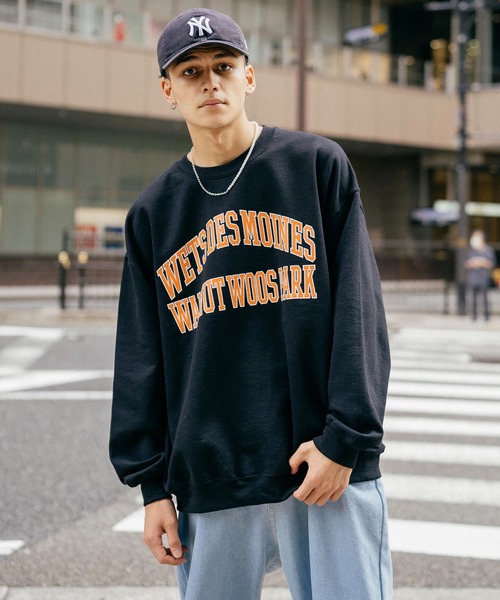 Ressaca（レサーカ）の「ビッグシルエット 裏起毛カレッジロゴスウェット（スウェット・メンズ・アッシュグレー/ブラック/ブルー/グリーン/マルーン・M/L）」の3枚目の写真