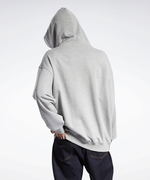 Reebok(リーボック)の「クラシックス キャンピング フーデッド スウェットシャツ / Classics Camping Hooded Sweatshirt(パーカー・メンズ・ブラック×ブラック/ヘザーグレー・SMALL/MEDIUM/LARGE/X-LARGE/XX-LARGE/X-SMALL/XXX-LARGE)」の12枚目の写真