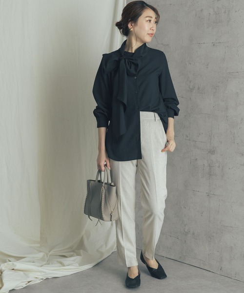 URBAN RESEARCH ROSSO WOMEN（アーバンリサーチ　ロッソ）の「ツイードスティックパンツ（その他パンツ・レディース・ブラック/ベージュ/アイボリー・36/38）」の6枚目の写真