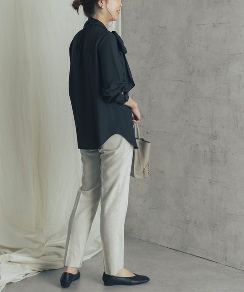 URBAN RESEARCH ROSSO WOMEN（アーバンリサーチ　ロッソ）の「ツイードスティックパンツ（その他パンツ・レディース・ブラック/ベージュ/アイボリー・36/38）」の7枚目の写真