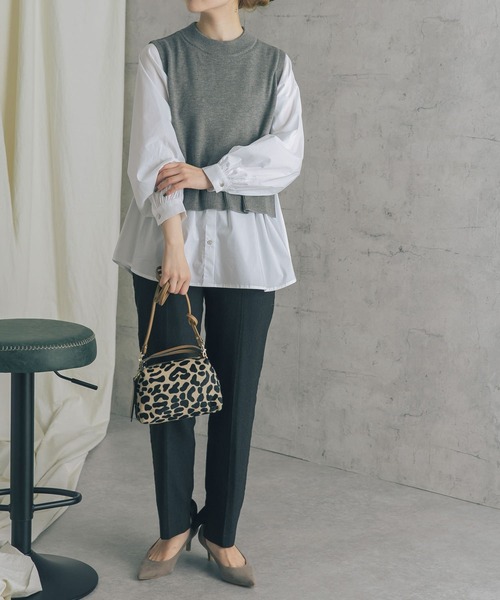 URBAN RESEARCH ROSSO WOMEN（アーバンリサーチ　ロッソ）の「ツイードスティックパンツ（その他パンツ・レディース・ブラック/ベージュ/アイボリー・36/38）」の10枚目の写真