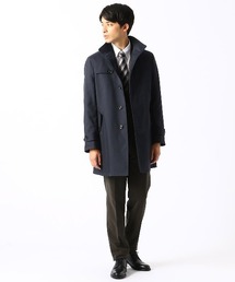 《ライナー付き》 ビジネス 通勤 ヘリンボーン スタンドコート