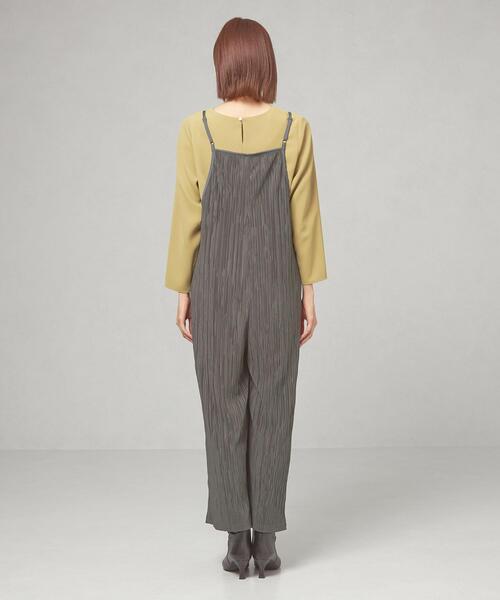 closet story（クローゼットストーリー）の「＜closet story（クローゼットストーリー）＞プリーツ サロペット -ウォッシャブル-（サロペット/オーバーオール・レディース・ブラック/ダークグレー・FREE）」の5枚目の写真