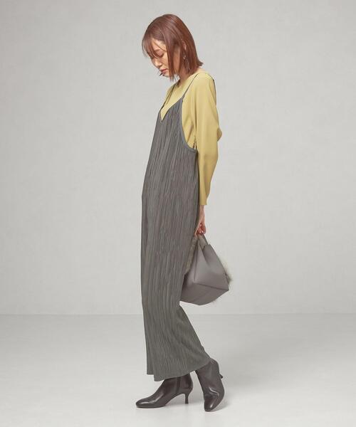 closet story（クローゼットストーリー）の「＜closet story（クローゼットストーリー）＞プリーツ サロペット -ウォッシャブル-（サロペット/オーバーオール・レディース・ブラック/ダークグレー・FREE）」の7枚目の写真