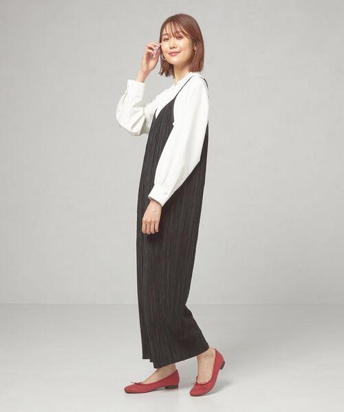 closet story（クローゼットストーリー）の「＜closet story（クローゼットストーリー）＞プリーツ サロペット -ウォッシャブル-（サロペット/オーバーオール・レディース・ブラック/ダークグレー・FREE）」の15枚目の写真