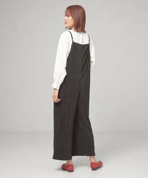 closet story（クローゼットストーリー）の「＜closet story（クローゼットストーリー）＞プリーツ サロペット -ウォッシャブル-（サロペット/オーバーオール・レディース・ブラック/ダークグレー・FREE）」の16枚目の写真
