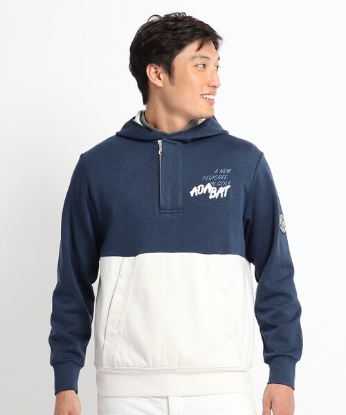 新品】アダバットバイカラージャージ素材パーカーLサイズ