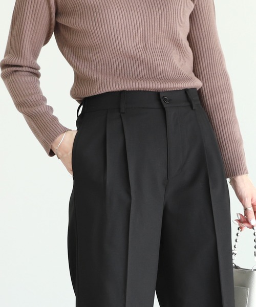 reca(レカ)の「ロールアップスラックスパンツ(スラックス・レディース・ブラック/グレイッシュベージュ・XL/L/M)」の7枚目の写真