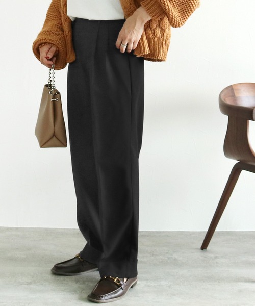 reca(レカ)の「ロールアップスラックスパンツ(スラックス・レディース・ブラック/グレイッシュベージュ・XL/L/M)」の13枚目の写真