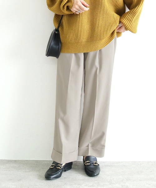 reca(レカ)の「ロールアップスラックスパンツ(スラックス・レディース・ブラック/グレイッシュベージュ・XL/L/M)」の18枚目の写真