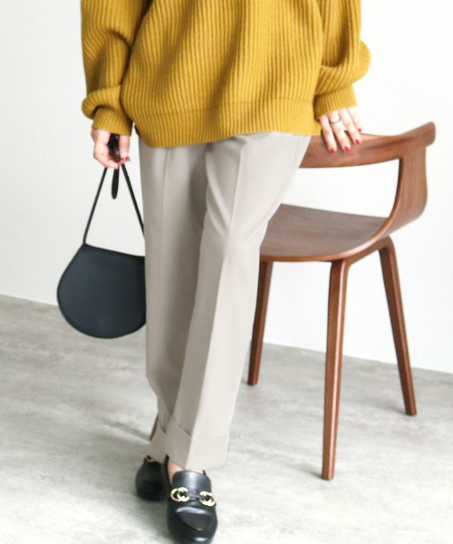 reca(レカ)の「ロールアップスラックスパンツ(スラックス・レディース・ブラック/グレイッシュベージュ・XL/L/M)」の19枚目の写真