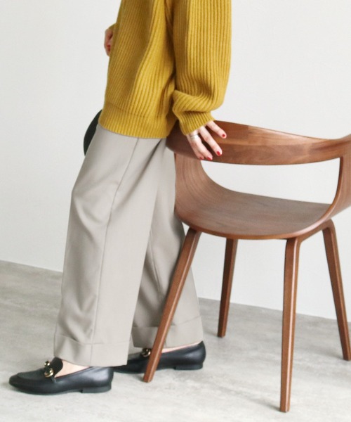 reca(レカ)の「ロールアップスラックスパンツ(スラックス・レディース・ブラック/グレイッシュベージュ・XL/L/M)」の20枚目の写真