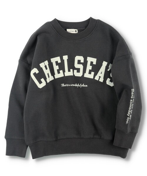 BRANSHES（ブランシェス）の「【男女使える】カレッジロゴトレーナー（スウェット・キッズ・アイボリー/杢グレー/ネイビー/チャコールグレー・90/140/110/150/100/130/120）」の21枚目の写真