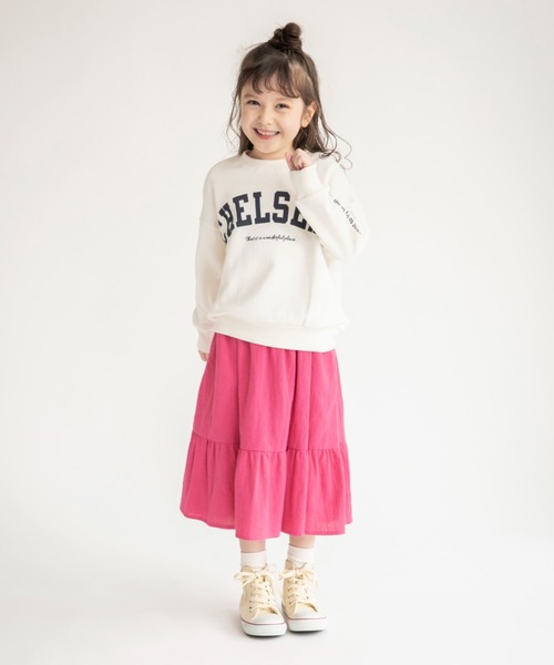 BRANSHES（ブランシェス）の「【男女使える】カレッジロゴトレーナー（スウェット・キッズ・アイボリー/杢グレー/ネイビー/チャコールグレー・90/140/110/150/100/130/120）」の5枚目の写真