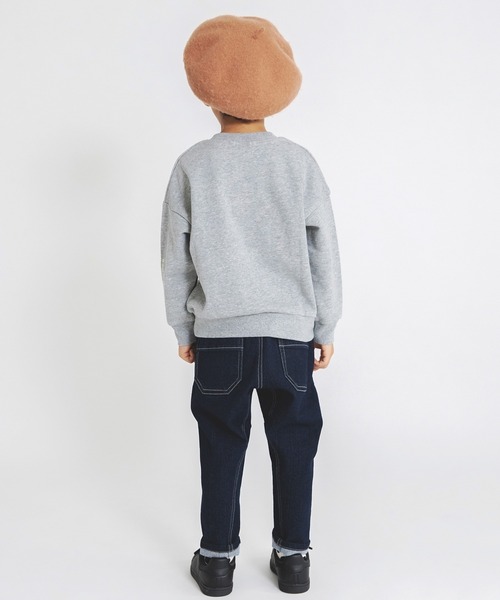 BRANSHES（ブランシェス）の「【男女使える】カレッジロゴトレーナー（スウェット・キッズ・アイボリー/杢グレー/ネイビー/チャコールグレー・90/140/110/150/100/130/120）」の18枚目の写真