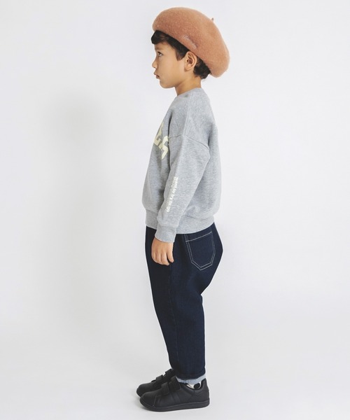 BRANSHES（ブランシェス）の「【男女使える】カレッジロゴトレーナー（スウェット・キッズ・アイボリー/杢グレー/ネイビー/チャコールグレー・90/140/110/150/100/130/120）」の8枚目の写真