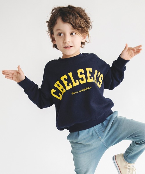 BRANSHES（ブランシェス）の「【男女使える】カレッジロゴトレーナー（スウェット・キッズ・アイボリー/杢グレー/ネイビー/チャコールグレー・90/140/110/150/100/130/120）」の19枚目の写真