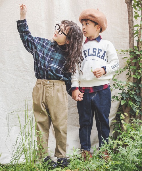 BRANSHES（ブランシェス）の「【男女使える】カレッジロゴトレーナー（スウェット・キッズ・アイボリー/杢グレー/ネイビー/チャコールグレー・90/140/110/150/100/130/120）」の7枚目の写真