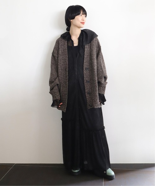 CITYSHOP（シティーショップ）の「BROKEN KNIT カーディガン：ニット（カーディガン/ボレロ・レディース・ブラウン/ベージュ・FREE）」の7枚目の写真