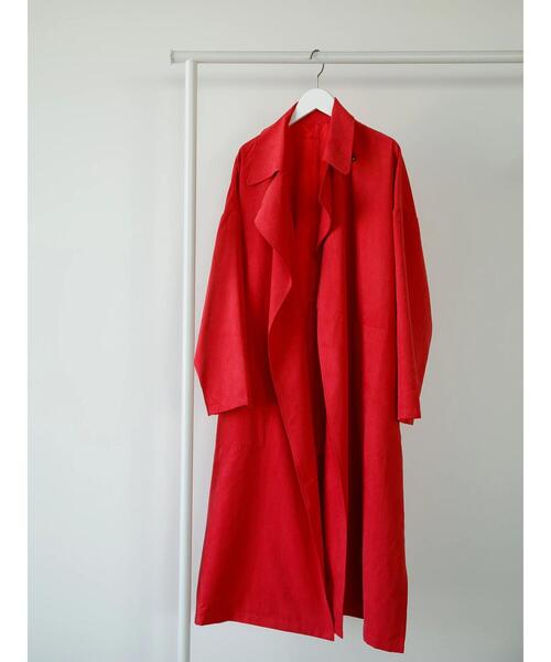 koe(コエ)の「カラーアウター*(トレンチコート・レディース・グリーン/ブラック/ピンク/イエロー/ブルー・FREE)」の7枚目の写真