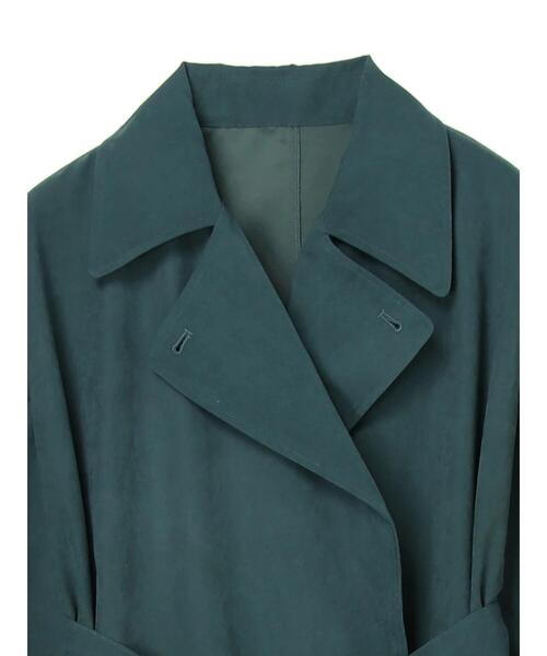 koe(コエ)の「カラーアウター*(トレンチコート・レディース・グリーン/ブラック/ピンク/イエロー/ブルー・FREE)」の10枚目の写真