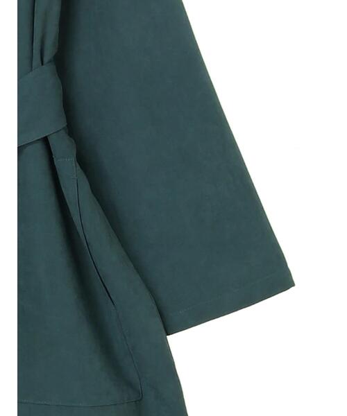 koe(コエ)の「カラーアウター*(トレンチコート・レディース・グリーン/ブラック/ピンク/イエロー/ブルー・FREE)」の11枚目の写真