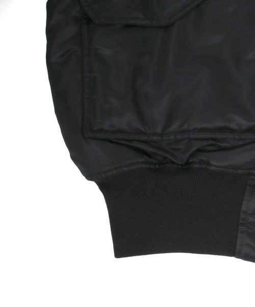 Alpha Industries(アルファインダストリーズ)の「ALPHA /アルファ CWU 45P CORE SPEC フライトジャケット U.S.サイズ(MA-1・メンズ・ブラック/ネイビー/チャコール・M/L/XL)」の13枚目の写真