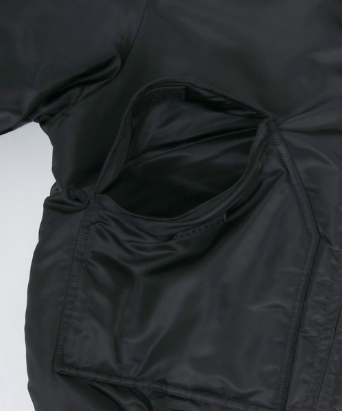 Alpha Industries(アルファインダストリーズ)の「ALPHA /アルファ CWU 45P CORE SPEC フライトジャケット U.S.サイズ(MA-1・メンズ・ブラック/ネイビー/チャコール・M/L/XL)」の12枚目の写真