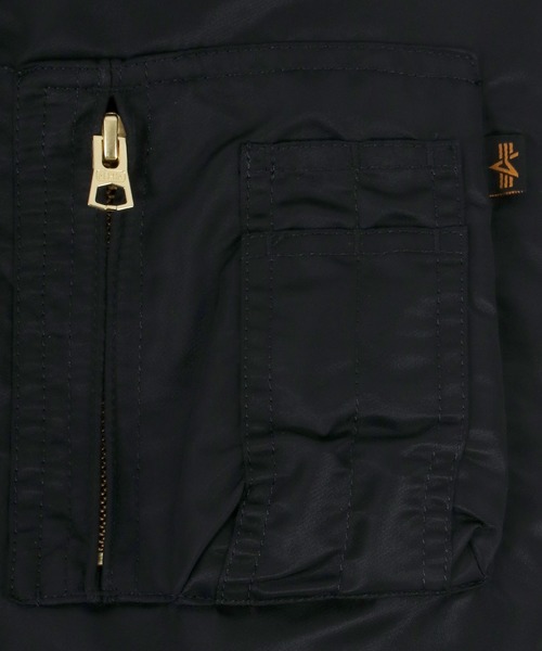 Alpha Industries(アルファインダストリーズ)の「ALPHA /アルファ CWU 45P CORE SPEC フライトジャケット U.S.サイズ(MA-1・メンズ・ブラック/ネイビー/チャコール・M/L/XL)」の11枚目の写真