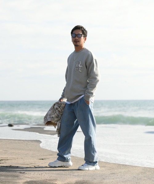 #Re:room（リルーム）の「ヴィンテージウォッシュドデニムワイドパンツ（デニムパンツ・メンズ・グレー/ブルー・SMALL/MEDIUM/LARGE）」の10枚目の写真