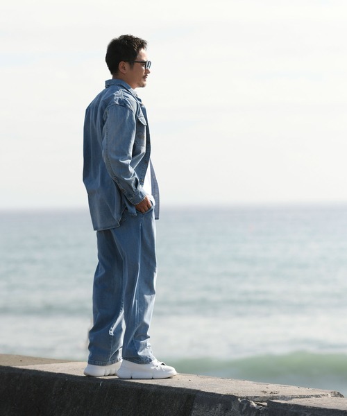 #Re:room（リルーム）の「ヴィンテージウォッシュドデニムワイドパンツ（デニムパンツ・メンズ・グレー/ブルー・SMALL/MEDIUM/LARGE）」の9枚目の写真