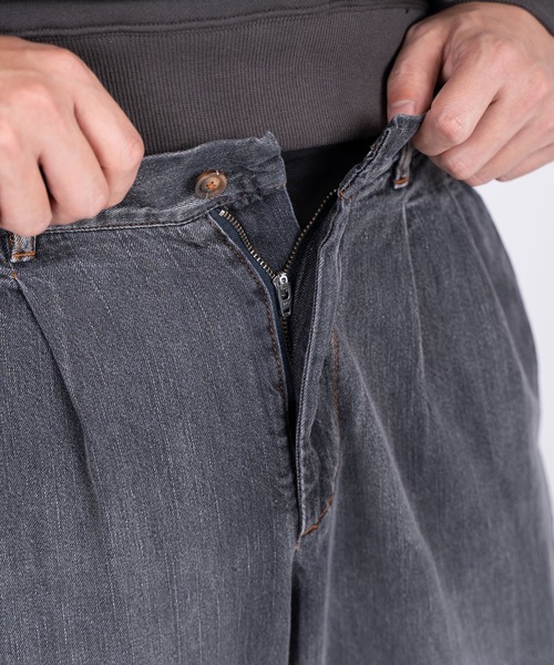 #Re:room（リルーム）の「ヴィンテージウォッシュドデニムワイドパンツ（デニムパンツ・メンズ・グレー/ブルー・SMALL/MEDIUM/LARGE）」の18枚目の写真