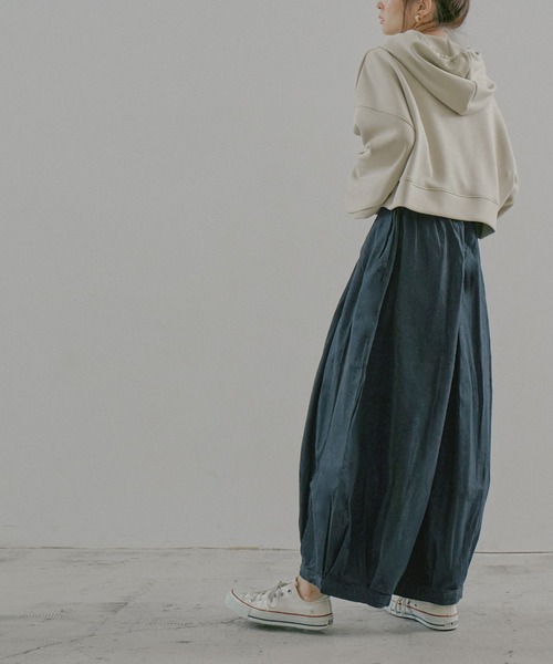 Fashion Letter（ファッションレター）の「［M-4L］タックボリュームバルーンデニムパンツ（デニムパンツ・レディース・ブルー/ワンウォッシュ・LL/3L/4L/L/M）」の9枚目の写真