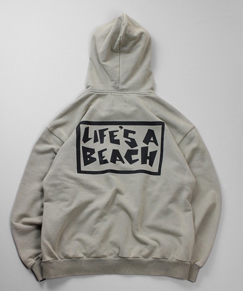 LIFE'S A BEACH(ライフズアビーチ)の「Universal Style Wear × Life's a Beach / ライフズアビーチ コラボ パーカー(パーカー・メンズ・ブラック/ブラウン/オフホワイト/グレー・MEDIUM/LARGE/X-LARGE)」の15枚目の写真
