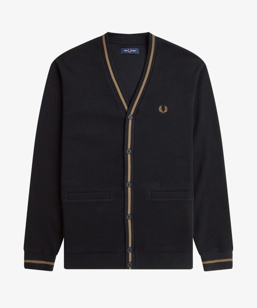 Tipped Pique Texture Cardigan／ピケテクスチャーカーディガン