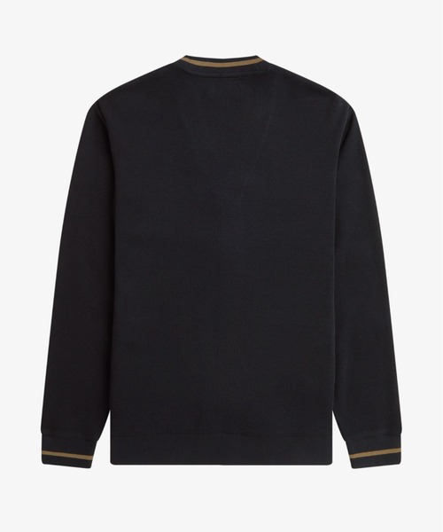 セール】Tipped Pique Texture Cardigan／ピケテクスチャー